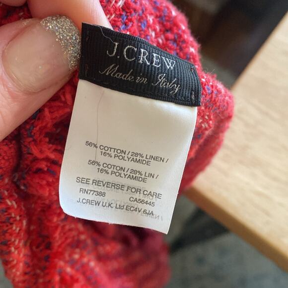 J CREW Red white and blue Infinity scarf - Picture 3 of 6